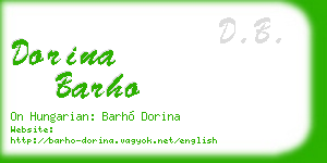 dorina barho business card