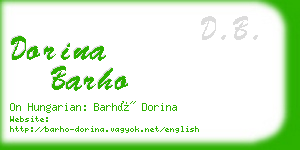 dorina barho business card